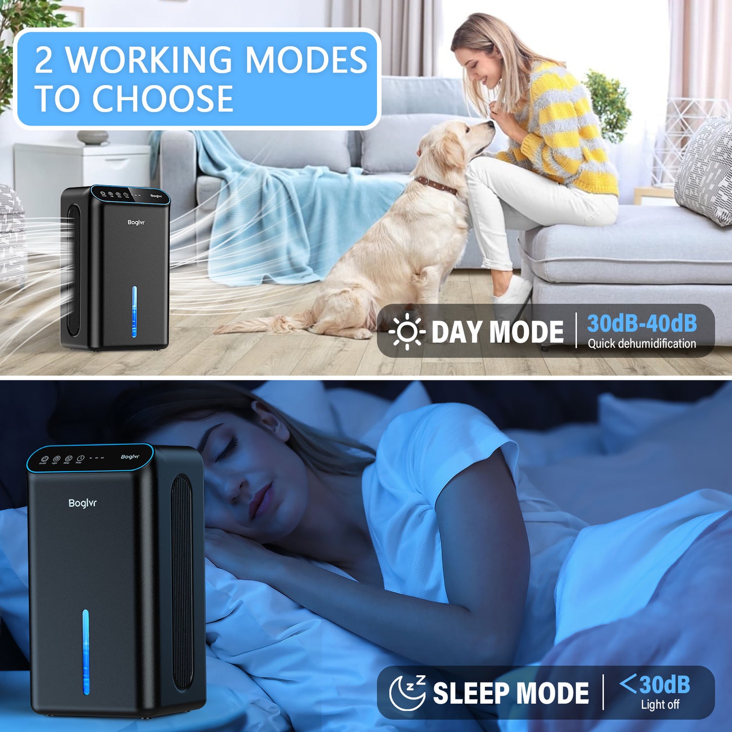 boglvr -Dehumidifier for Home, Upgraded 128ozDehumidifiers 800 Sq.ft Portable Quiet Small Dehumidifier with Auto-Off for Basement Room Bathroom Closet Bedroom RV（Black)