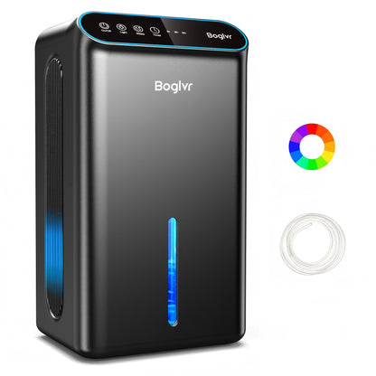 boglvr -Dehumidifier for Home, Upgraded 128ozDehumidifiers 800 Sq.ft Portable Quiet Small Dehumidifier with Auto-Off for Basement Room Bathroom Closet Bedroom RV（Black)